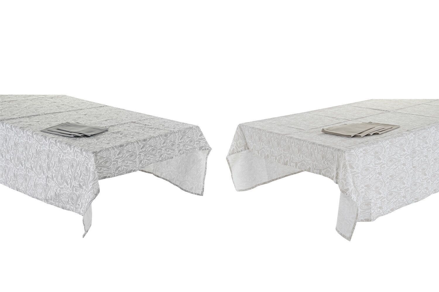 TISCHDECKEN SET 5 BAUMWOLLE 150X150X0,5 PAISLEY 2 SORTIERT. PC186921
