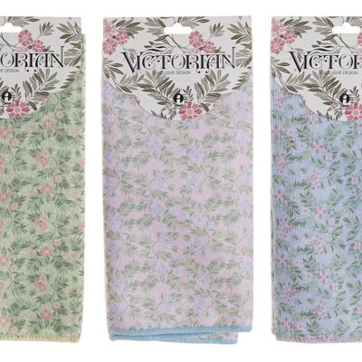 MICROFIBRE CLOTH 40X0.5X60 FLOWERS 3 ASSORTMENTS. PC186929