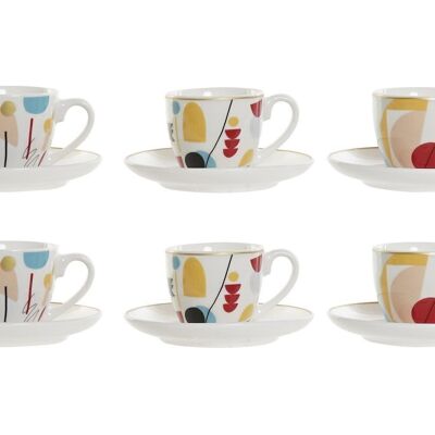 CAFE SET 6 NEW BONE 8,5X6X5,5 80ML, ABSTRACTO PC188231