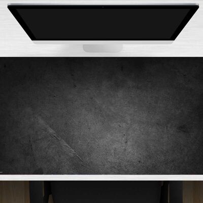 Desk pad made of premium vinyl XXL with integrated mousepad - black slate - 100 x 50 cm (BPA-free)