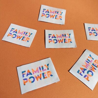 Family Power Woven Labels