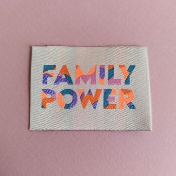 Etiquettes tissées Family Power 3