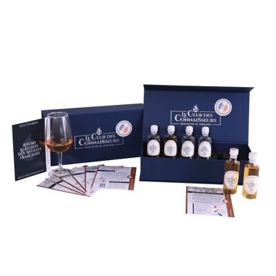 Box degustazione Rum agricolo delle Indie occidentali francesi - 6 fogli di degustazione da 40 ml inclusi - Confezione regalo Premium Prestige - Solo o Duo