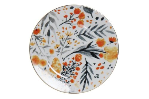 PLATO PORCELANA 19X19X2 PLATO PORCELANA FLORES 2 S PC189353