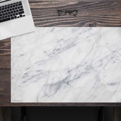 Premium Vinyl Desk Pad - Marble - 60 x 40 cm (BPA Free)