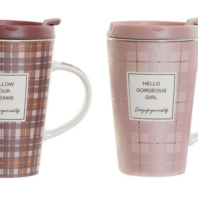 MUG INFUSIONES NEW BONE 12X8,5X15 540ML, 2 ASSORTIMENTS. PC189558