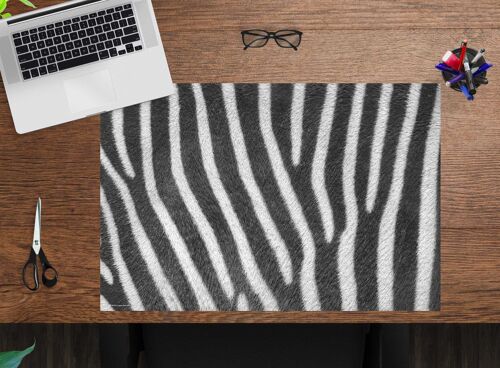 Schreibunterlage aus premium Vinyl – Zebra Muster – 60 x 40 cm (BPA-frei)
