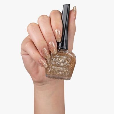 Granizado Dorado nail polish MASGLO GEL EVOLUTION 13.5 ml