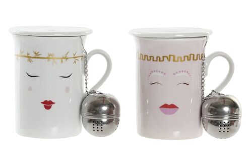 MUG INFUSIONES PORCELANA 10,5X8X11 280ML 2 SURT. PC191235