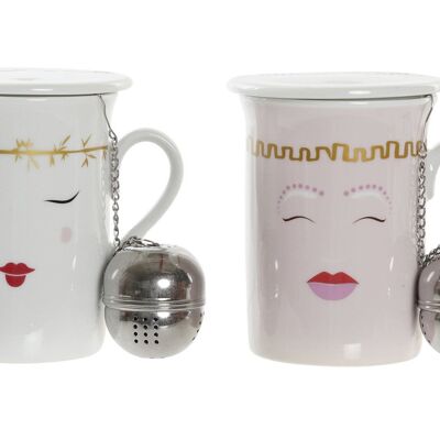 MUG INFUSIONES PORCELANA 10,5X8X11 280ML 2 SURT. PC191235
