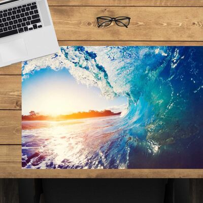 Writing pad made of premium vinyl "- The perfect wave - 60 x 40 cm", (BPA-free)