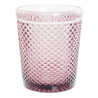 VERRE VERRE 8,5X8,5X10 240ML, GRAVURE ROSE PC191410