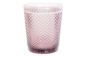 VERRE VERRE 8,5X8,5X10 240ML, GRAVURE ROSE PC191410 1