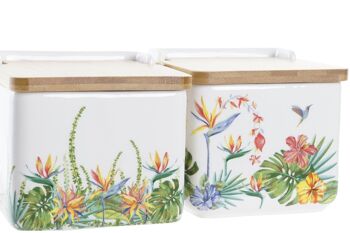 SALIÈRE DOLOMITE 12,5X12,5X12 750ML JARDIN TROPIC 2 PC192930 2