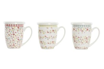 MUG INFUSION PORCELAINE 12X9X11 380ML, FLEURS 3 S PC192983 1