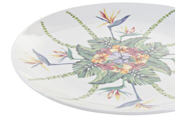 VAISSELLE 18 PORCELAINE 27X27X2,5 TROPIC GARDEN PC192988 3