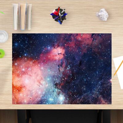 Premium Vinyl Desk Pad for Kids and Adults - Distant Galaxy - 60 x 40 cm (BPA Free)