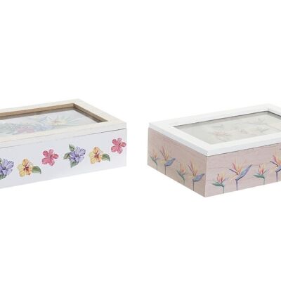 INFUSIONS BOX MDF 23X15X7 TROPIC GARDEN 2 ASSORTMENTS. PC193013