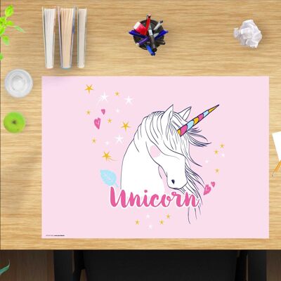 Premium Vinyl Desk Pad for Girls - Unicorn - 60 x 40 cm (BPA Free)