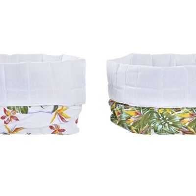 PANIER COTON 16X16X10 TROPIC GARDEN 2 ASSORTIMENTS. PC193035