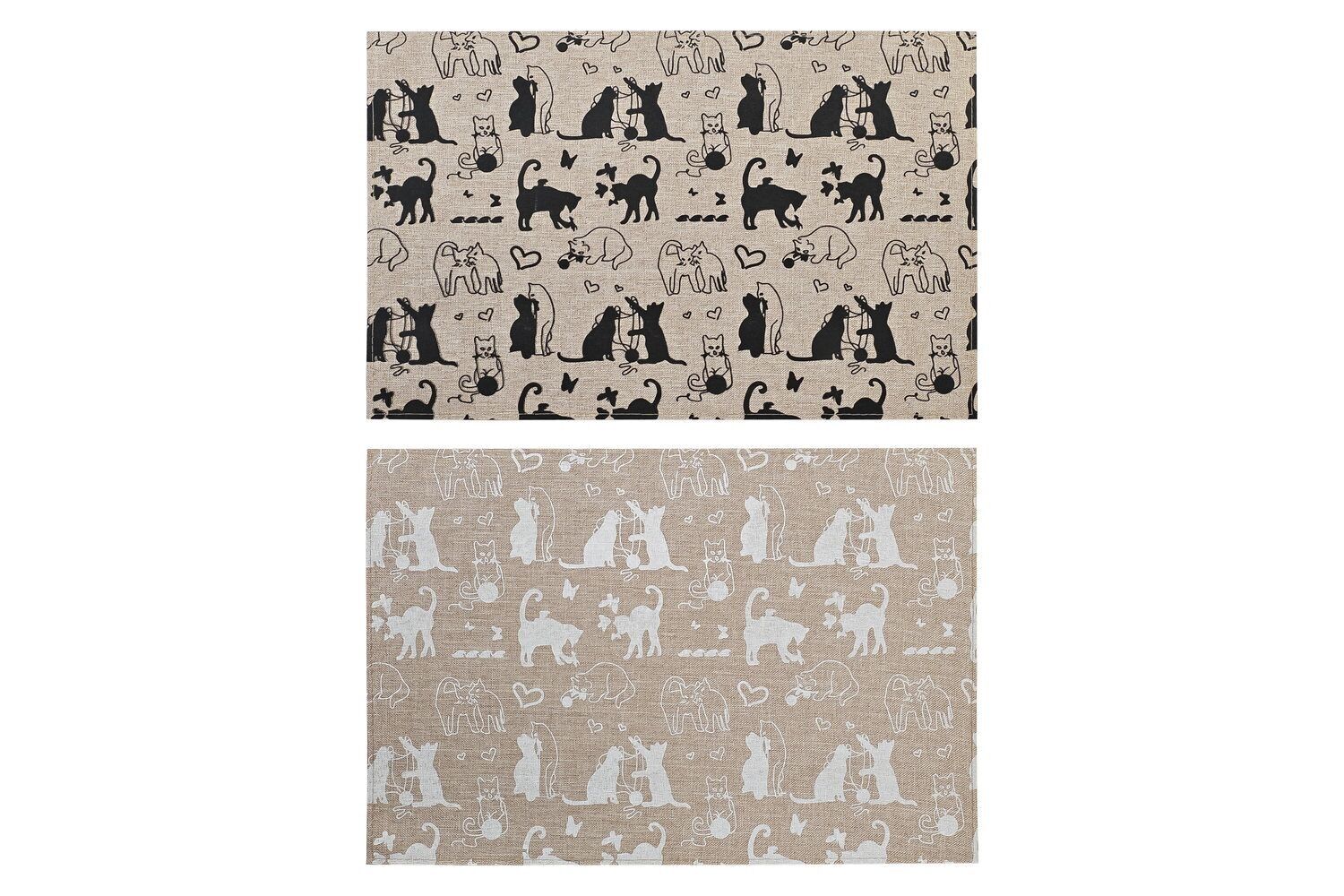 INDIVIDUELLES POLYESTER-LEINEN 45X30X0,5 KATZEN 2 SORTIMENTE. PC193613