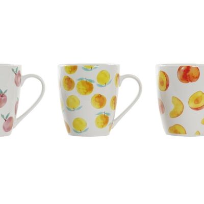 PORCELAIN MUG 12X8,5X10 420ML FRUITS 3 ASSORTMENTS. PC193633