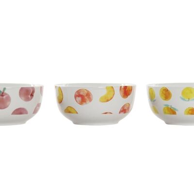 PORCELAIN BOWL 13.5X13.5X6.5 FRUITS 3 ASSORTMENTS. PC193634