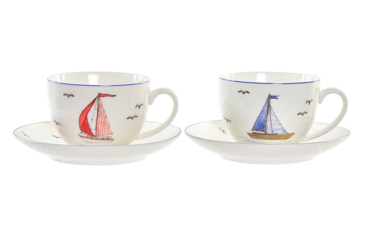 BECHERSET 2 PORZELLAN 12X9X7 220ML SEGELBOOTE 2 SORTIMENTE. PC193939