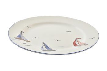 ASSIETTE PORCELAINE 27X27X2 VOILIERS BLEUS PC193941 3