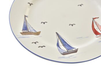 ASSIETTE PORCELAINE 27X27X2 VOILIERS BLEUS PC193941 4