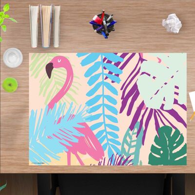 Premium Vinyl Desk Pad for Kids and Adults - Flamingo - 60 x 40 cm (BPA Free)