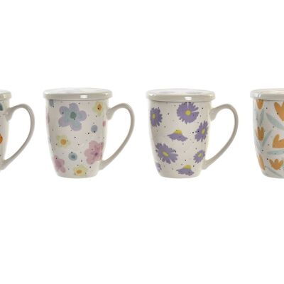 MUG INFUSIONES PORCELANA 12X9X11 380ML 4 SURT. PC193946