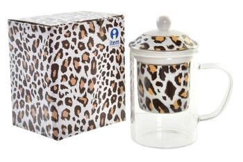 MUG INFUSIONS CRISTAL 12X8X14,5 300ML LEOPARD 2 PC193953 4