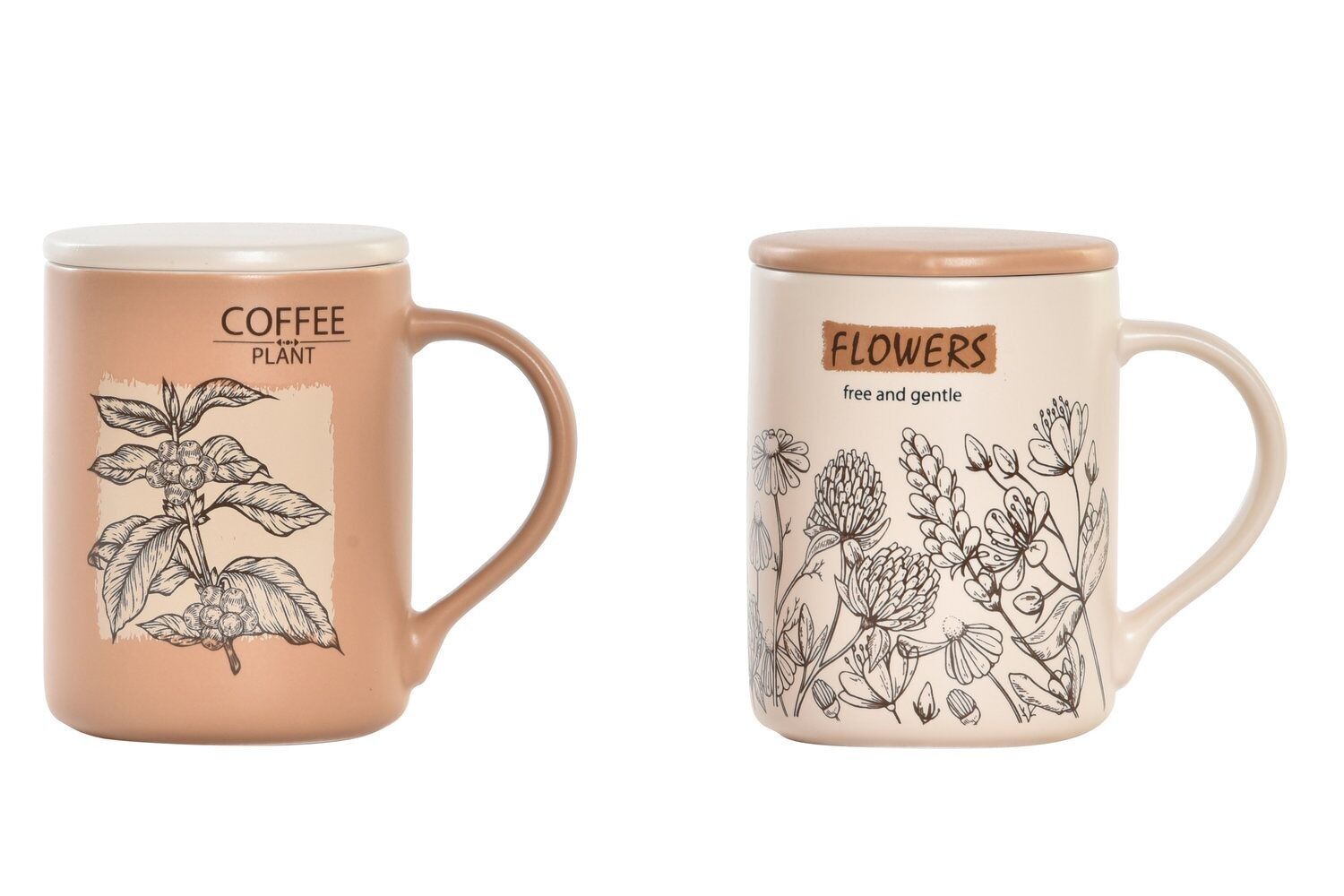 PORZELLAN-INFUSIONSBECHER 12X8X11 420ML BOTANICAL 2 PC193993