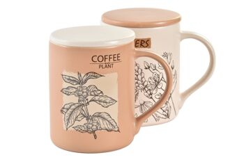 MUG INFUSION PORCELAINE 12X8X11 420ML BOTANIQUE 2 PC193993 2