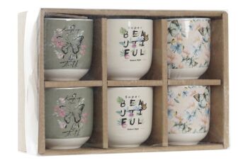 SET CAFE 6 PORCELAINE 20,5X14X6,5 120ML PAPILLON PC194183 4