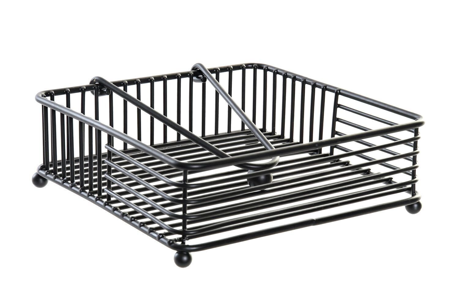 SERVIETTENHALTER AUS METALL 18X18X6 SCHWARZ PC194399