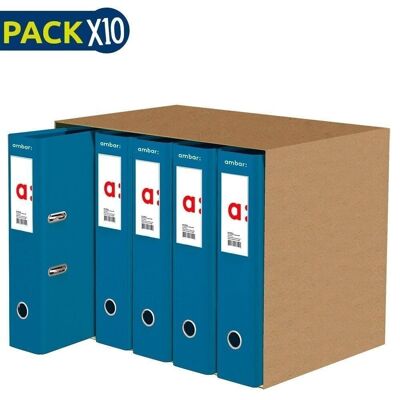 Pack 10 archivadores A4 Azul Indigo