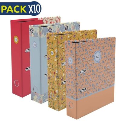 Pack 10 archivadores Palanca A4 Flower
