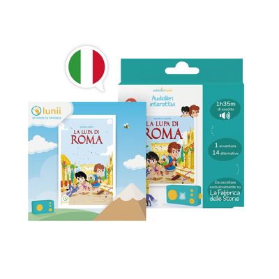 Cofanetto con audiolibro La Lupa di Roma | Storie da ascoltare sulla Fabbrica delle Storie