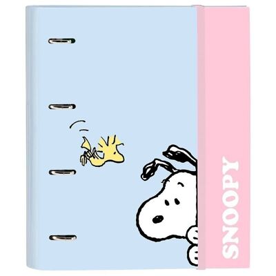 Snoopy Carpeta de anillas con goma + recambio