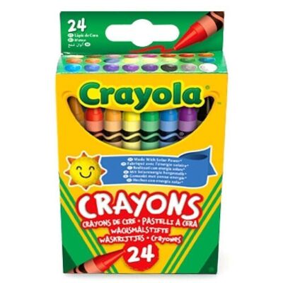 Crayola Estuche 24 Ceras colores trazo suave
