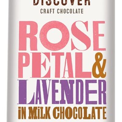 Rose Petal and Lavender in Milk Chocolate - No Added sugar