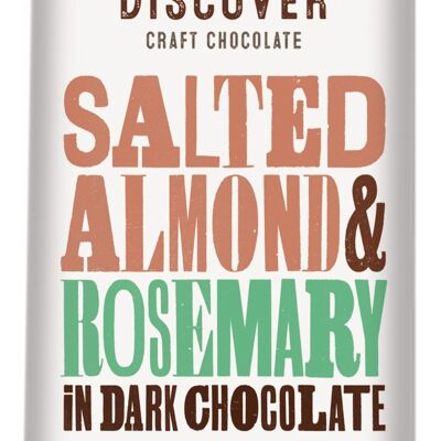 Salted Almond and Rosemary in Dark Chocolate - No added Sugar, Vegan friendly