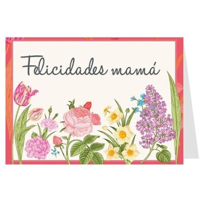 Tarjeta Felicidades Mamá 9x6cm