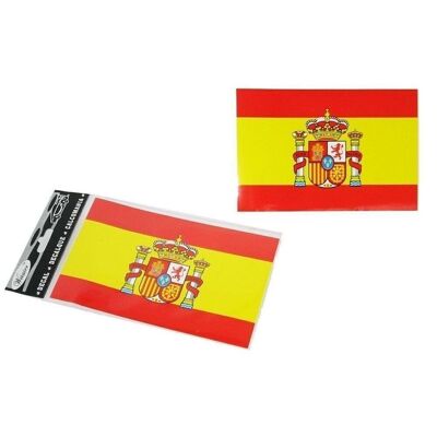 Pack 24 Pegatina bandera España 15x10 cm