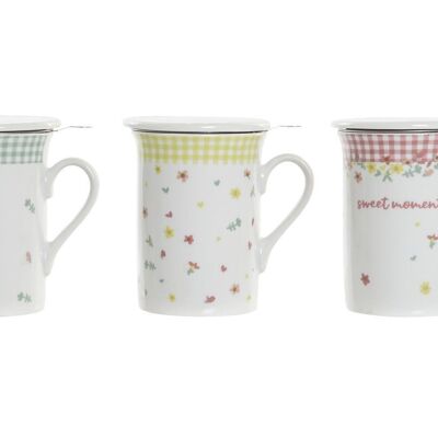 MUG INFUSIONES PORCELANA 11X8,5X11 280ML 3 SURT. PC194422