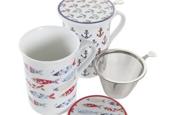 MUG INFUSION PORCELAINE 11X8,5X11 280ML 2 ASSORTIMENTS. PC194424 7