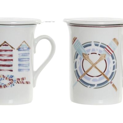 MUG INFUSIONES PORCELANA 11X8,5X11 280ML 2 SURT. PC194425