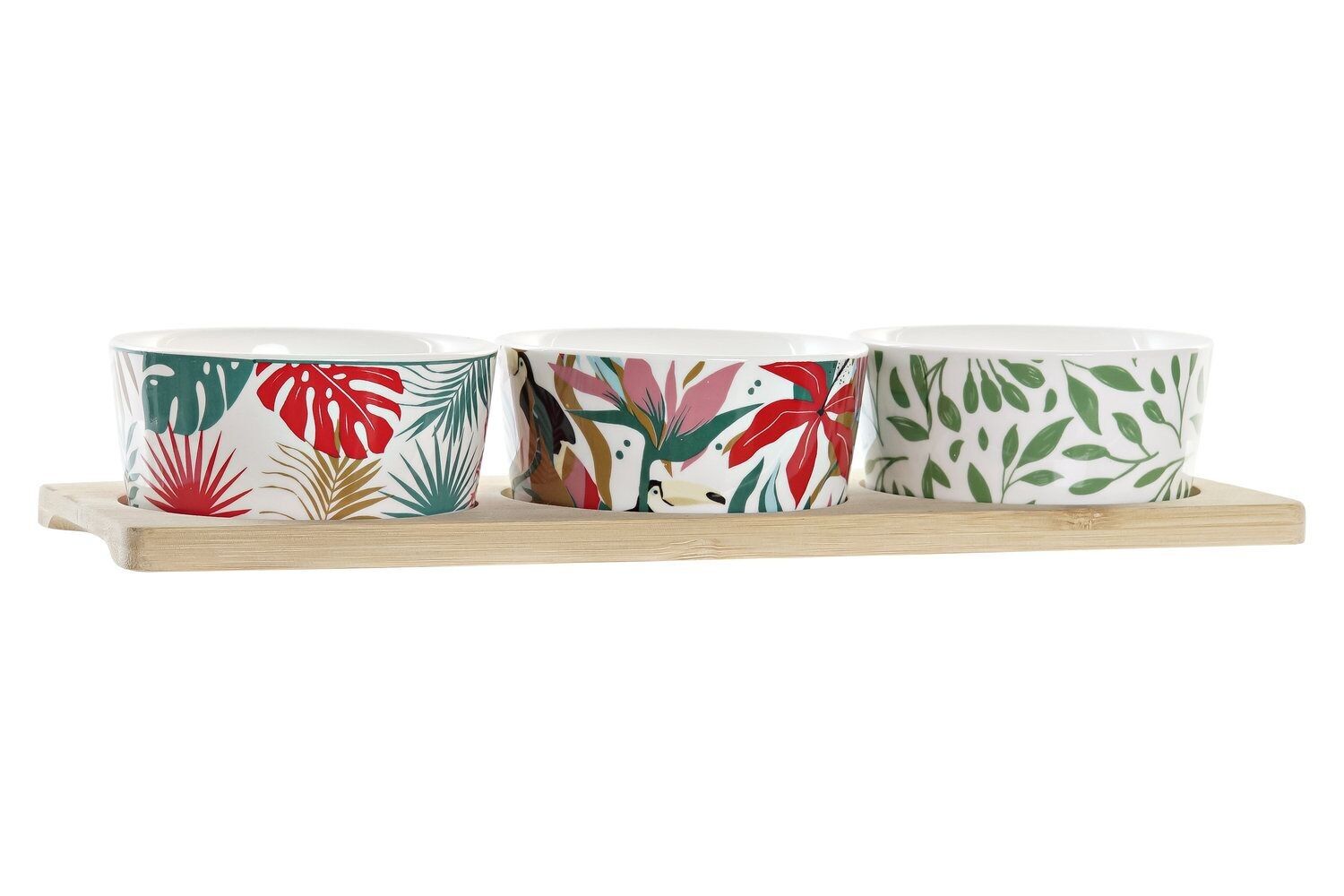 VORSPEISETISCHSET 4 STEINZEUG 28,5X10X4,6 TROPICAL PC194674